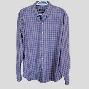 BUGATCHI Classic Fit Men's Long Sleeve Plaid Button Down Multi Color Size Large